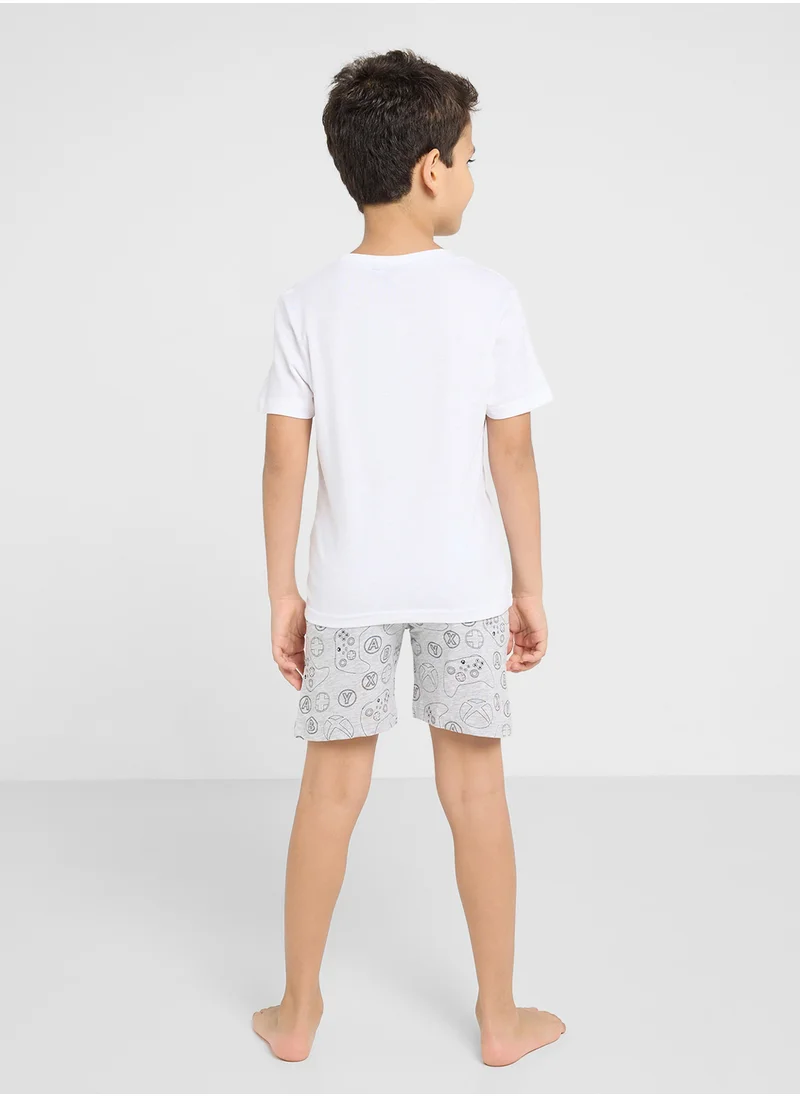 XBOX Xbox Boys Printed Short Sleeve Pyjama set