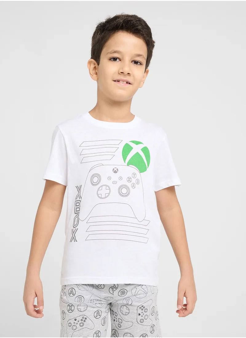 XBOX Xbox Boys Printed Short Sleeve Pyjama set