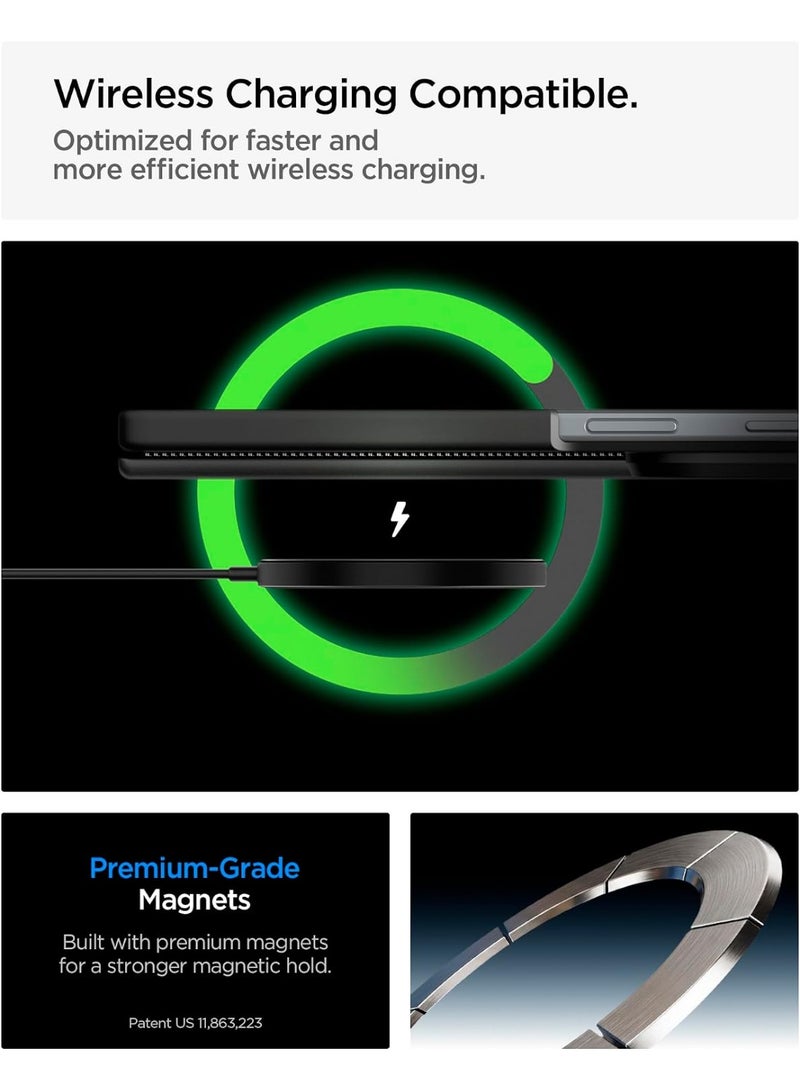 Spigen Slim Armor Pro S MagFit Samsung Galaxy Z Fold 8 ULTRA Case (2026) 360 Ring Stand [MagSafe Compatible] Cover Mil Grade Drop & Hinge Protection - Black - Image 2