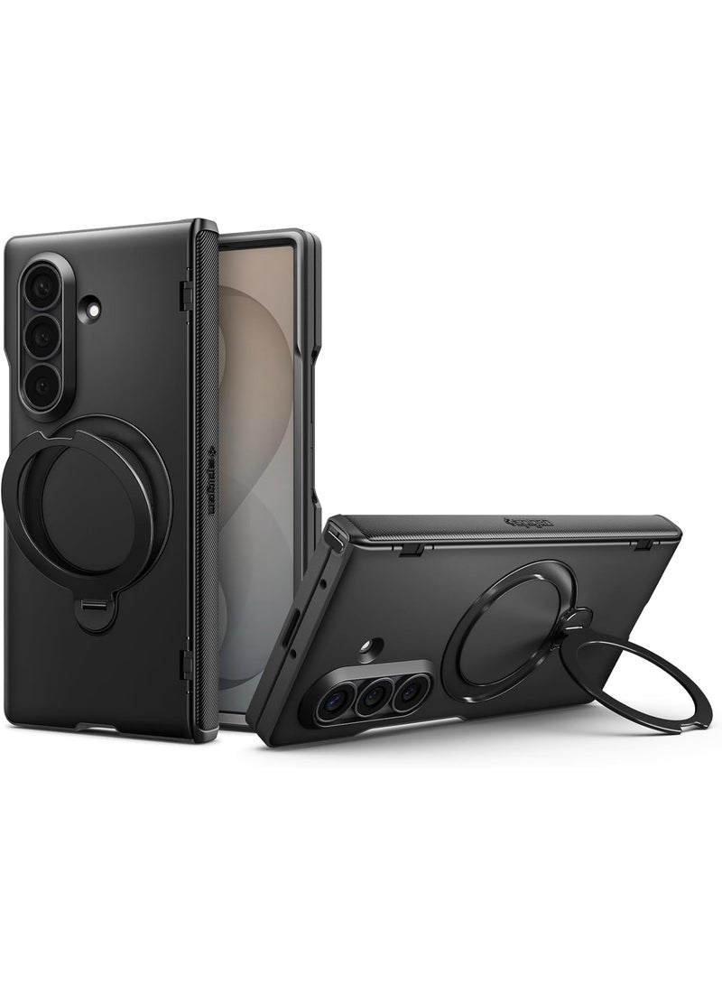 Spigen Slim Armor Pro S MagFit Samsung Galaxy Z Fold 8 ULTRA Case (2026) 360 Ring Stand [MagSafe Compatible] Cover Mil Grade Drop & Hinge Protection - Black - Image 1