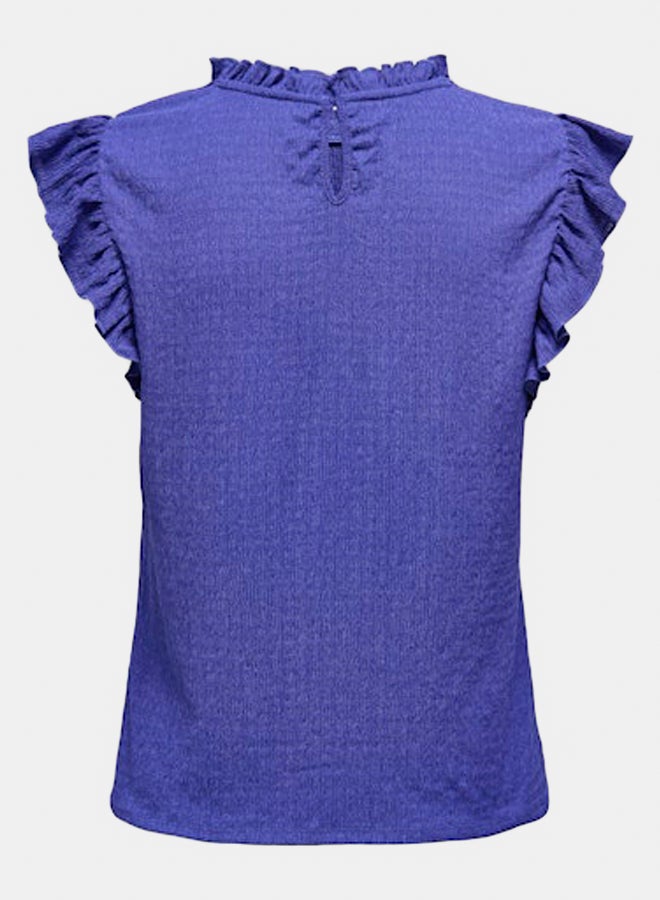 ONLY Womens Fallon Shortsleeve Frill Top - Image 2