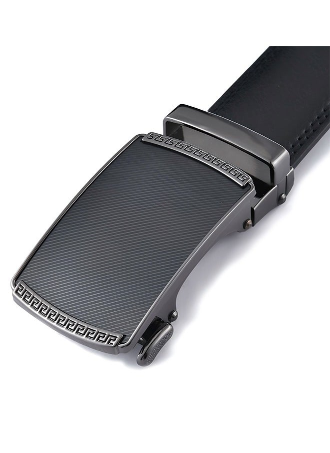 Generic - Men's Ratchet Strap Leather 1.75" Adjustable Belt For Men's Formal Casual Jeans Comfort Fit Sliding Belt For Easy Adjustment Automatic Buckle - Image 1