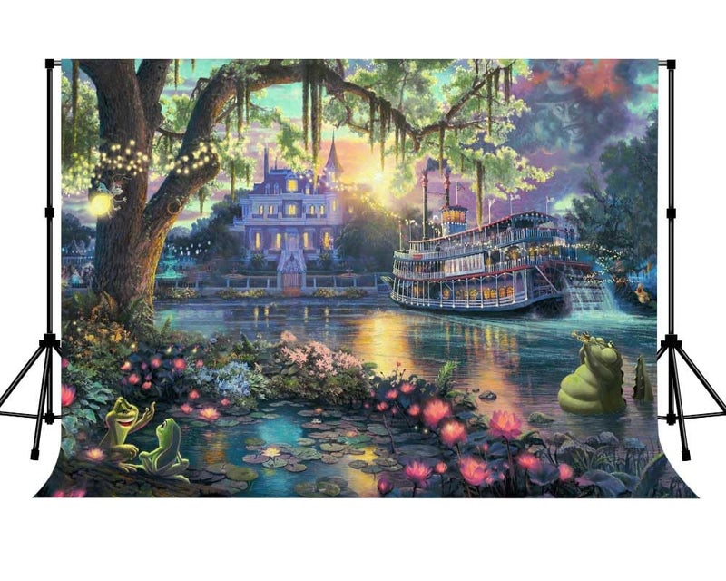 SSCSTS Palace Photography Background Fairy Tale Prince Princess Happiness Frog Castle Photography Background Studio Props (5x3ft-polyester) - Image 3