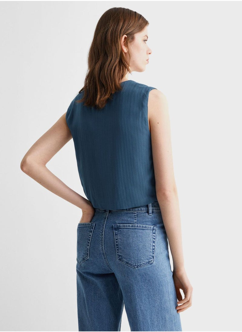 MANGO Youth Button Detail Vest Coat  - Image 2
