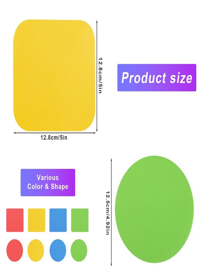 KINBOM 8pcs Jar Gripper Pads, Rubber Jar Gripper Pad Multifunctional Jar Opener Grippers Kitchen Coaster for Elderly Children Women Weak Hands (4 Colors) - Image 2