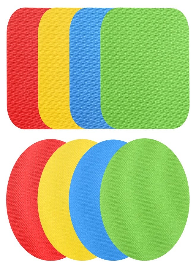 KINBOM 8pcs Jar Gripper Pads, Rubber Jar Gripper Pad Multifunctional Jar Opener Grippers Kitchen Coaster for Elderly Children Women Weak Hands (4 Colors) - Image 1