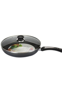 KAWASHI Aluminium Non-stick Opera Frypan With Glass Lid Black 24CM  - Image 2