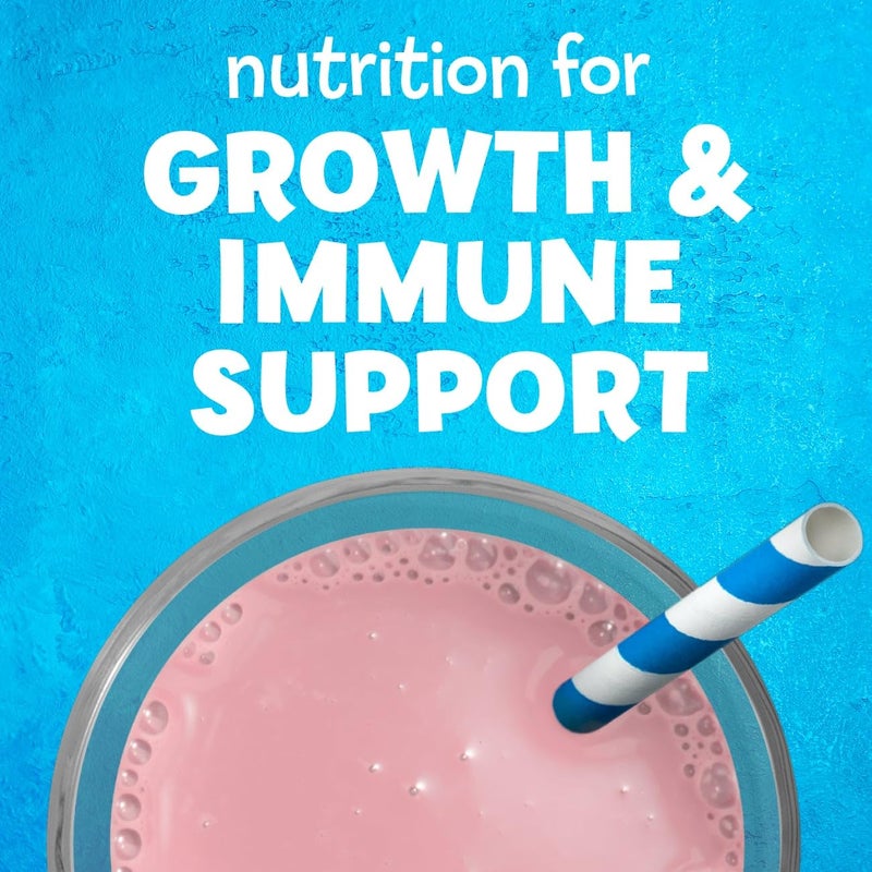 PediaSure Grow & Gain with Immune Support Shake Mix Powder, 23 Vitamins & Minerals, 6g Protein, Non-GMO, Gluten-Free, Kids Nutrition, Strawberry, 14.1 oz Can, Pack of 6-48 servings - Image 5