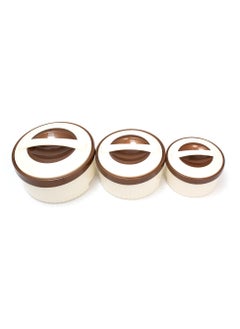 NAKODA Swift Plastic Casserole 3pcs Set Brown 500ML, 1000ML, 1500ML  - Image 3