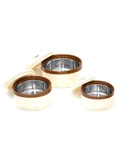 NAKODA Swift Plastic Casserole 3pcs Set Brown 500ML, 1000ML, 1500ML  - Image 2