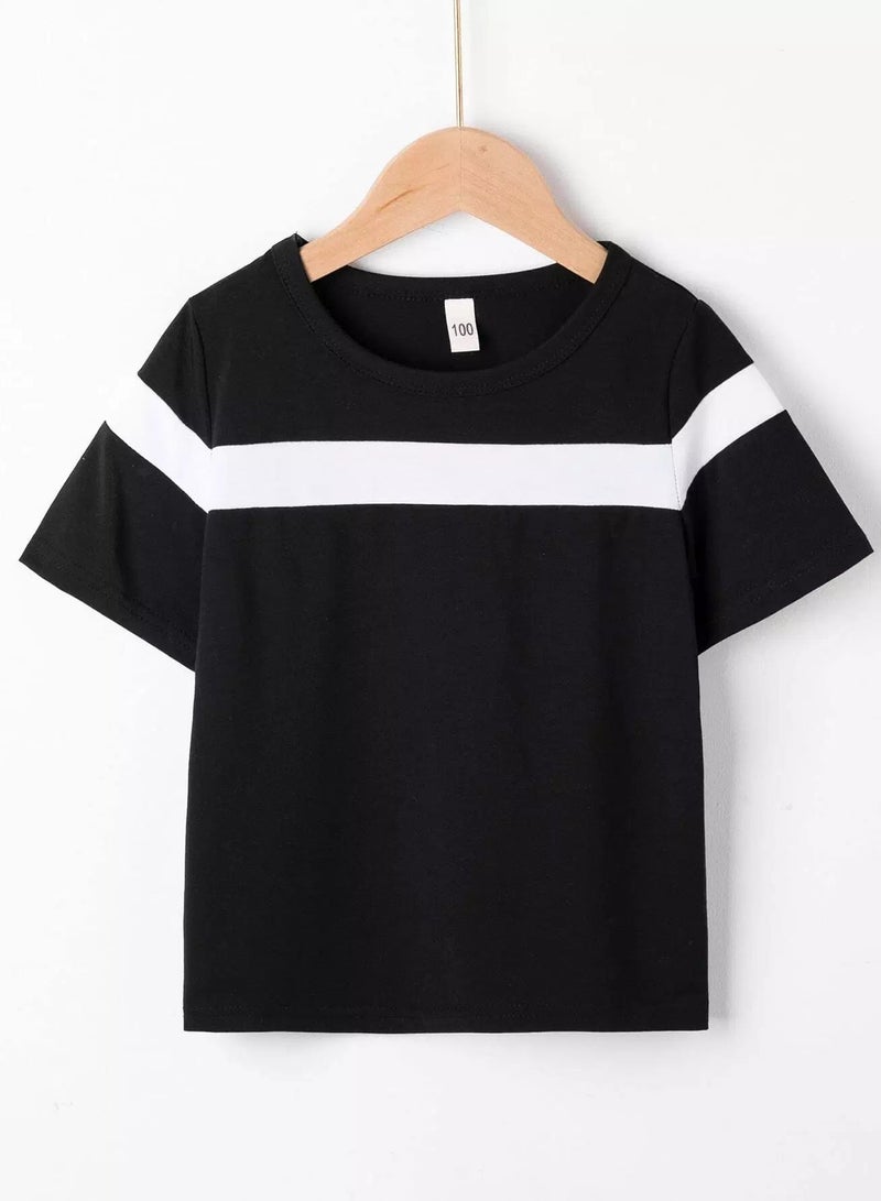 Toddler Boys Contrast Panel Tee  - Image 1