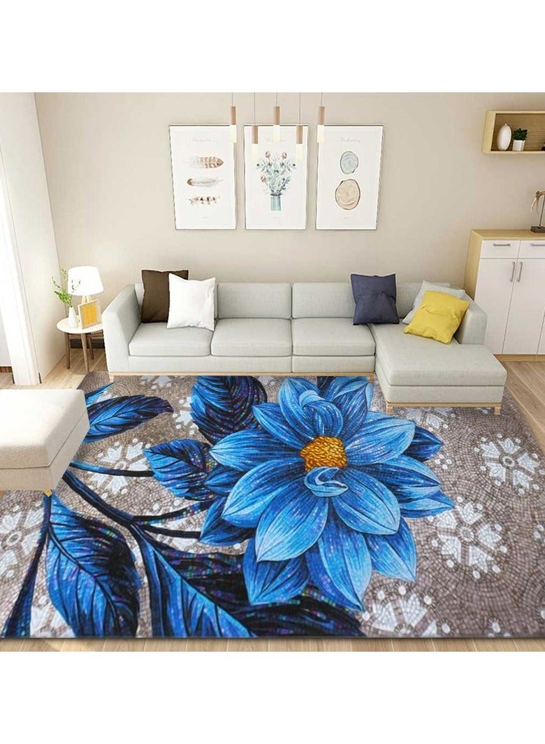 Loquat بساط منزلي حديث بسيط مستطيل قابل للغسل (بساط فقط) - Image 1