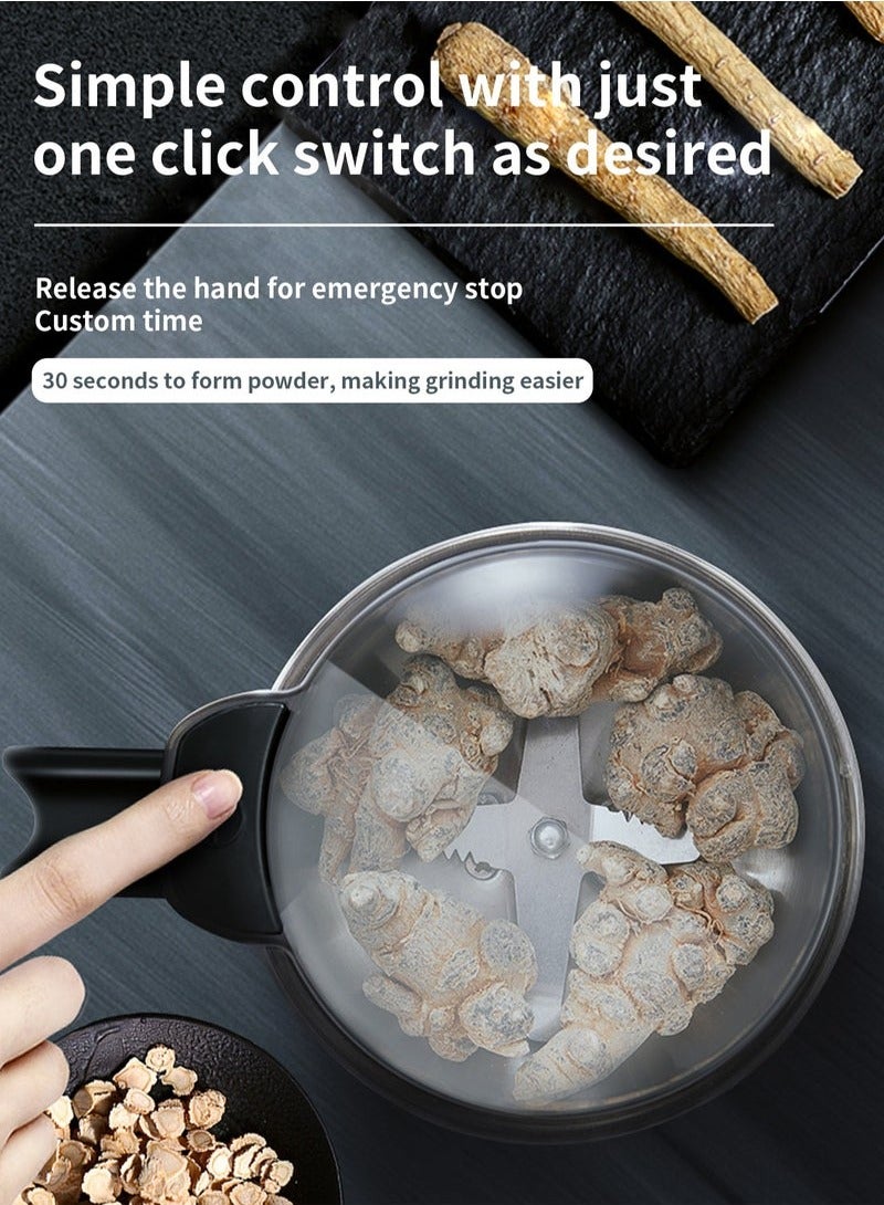 بريتيل مطاحن القهوة الكهربائية من بروتيل بقوة 300 وات، قوة عالية 30 ثانية، سرعة طحن، هيكل من الفولاذ المقاوم للصدأ للحبوب والمكسرات والفاصوليا والتوابل والحبوب آلة طحن للمطبخ والمنزل متعدد الوظائف - Image 3