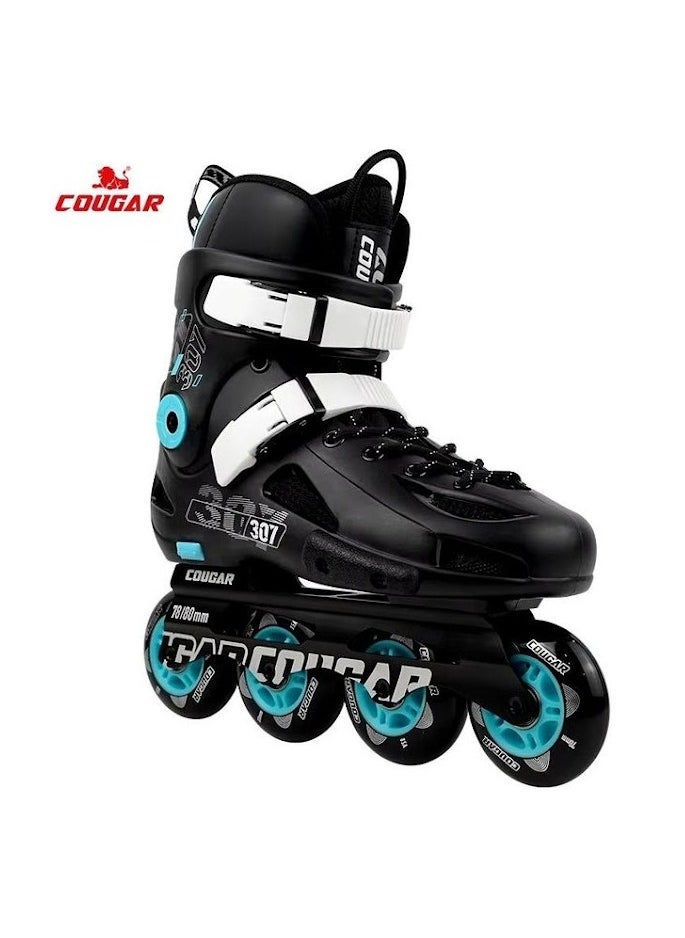 Cougar COUGAR Roller Skate Shoe Cougar Model 307 For Adult Adjustable Roller Skates with 4 Illuminating Pu Wheels, Outdoors and Indoors Roller Blades for Boys Girls Beginners  - Image 1