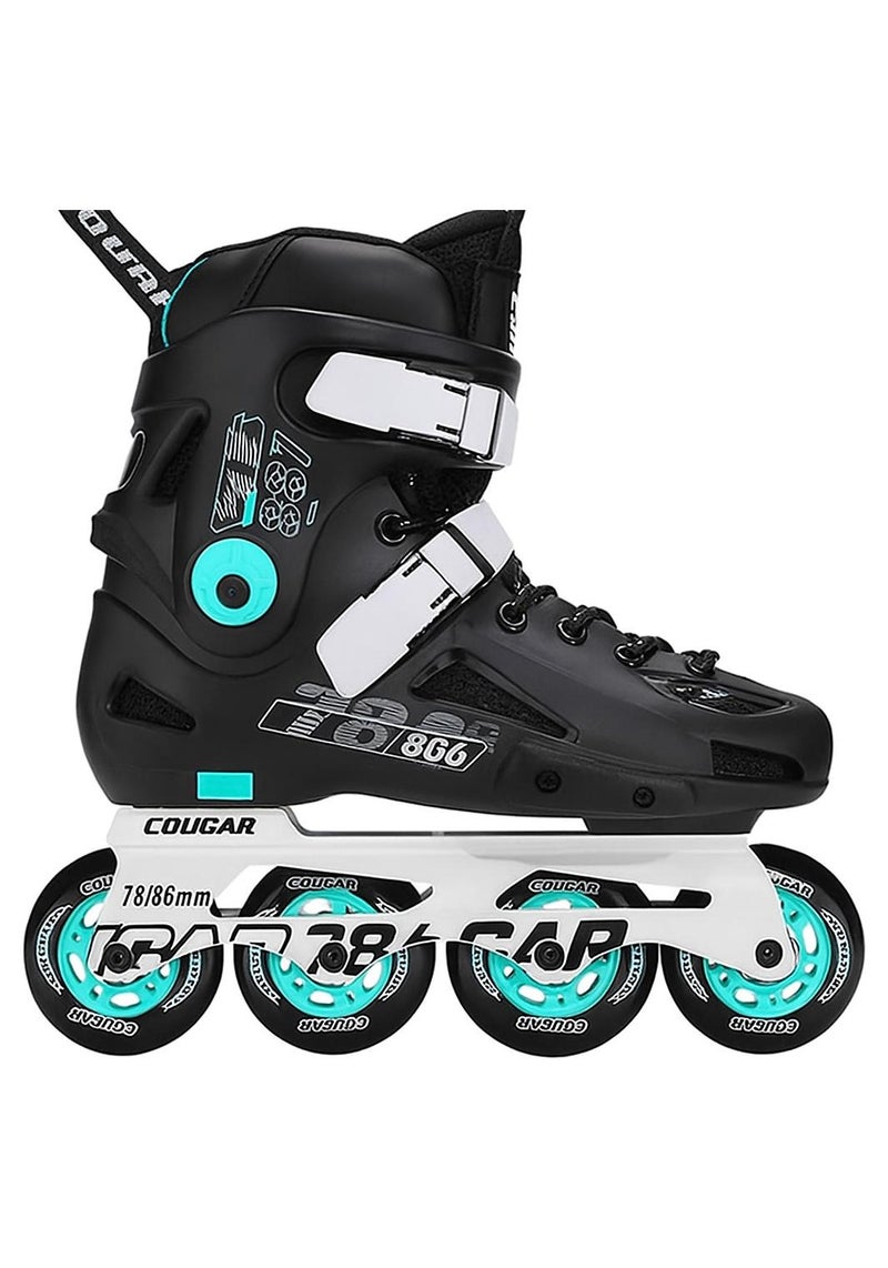 COUGAR Roller Skate Shoe Cougar Model 307 For Adult Adjustable Roller Skates with 4 Illuminating Pu Wheels, Outdoors and Indoors Roller Blades for Boys Girls Beginners - Image 1
