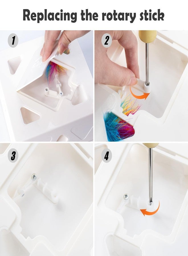 Migipaws Upgrade Rainbow Feather Replacement for Automatic MigiBox Cat Toy, 6pcs Rainbow Feather + 2pcs Free Mylar Refills - Image 5