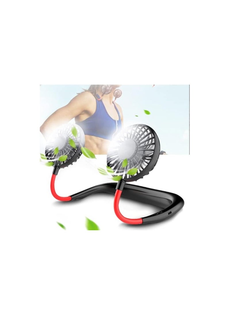 Loquat Summer Fan Hanging Neck Small Fan Rechargeable USB Hanging Neck Fan Mini Carry On Electric FanFor Outdoor Sports - Image 1