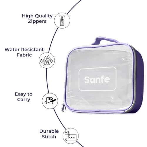 Sanfe Travel Pouch Kits Essentials Bag for Women Organiser Make Up (Color- Purple) - Image 2