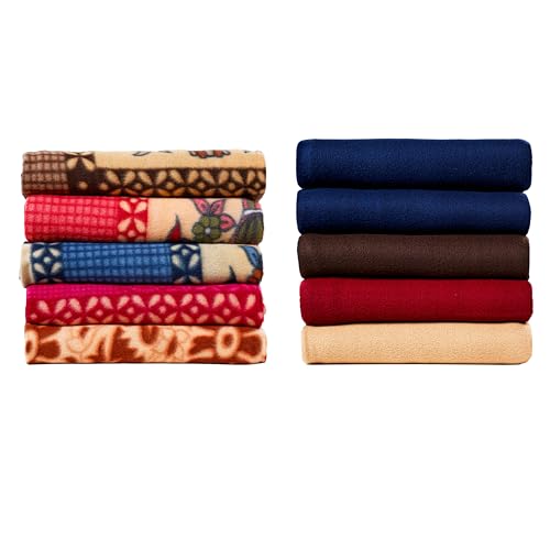 CHANDRAVATI Stylish Polar Fleece Single Bed AC Fleece Wool Blanket - 58x88 Inch || Skin Friendly || (5 Print + 5 Plain) - Image 1