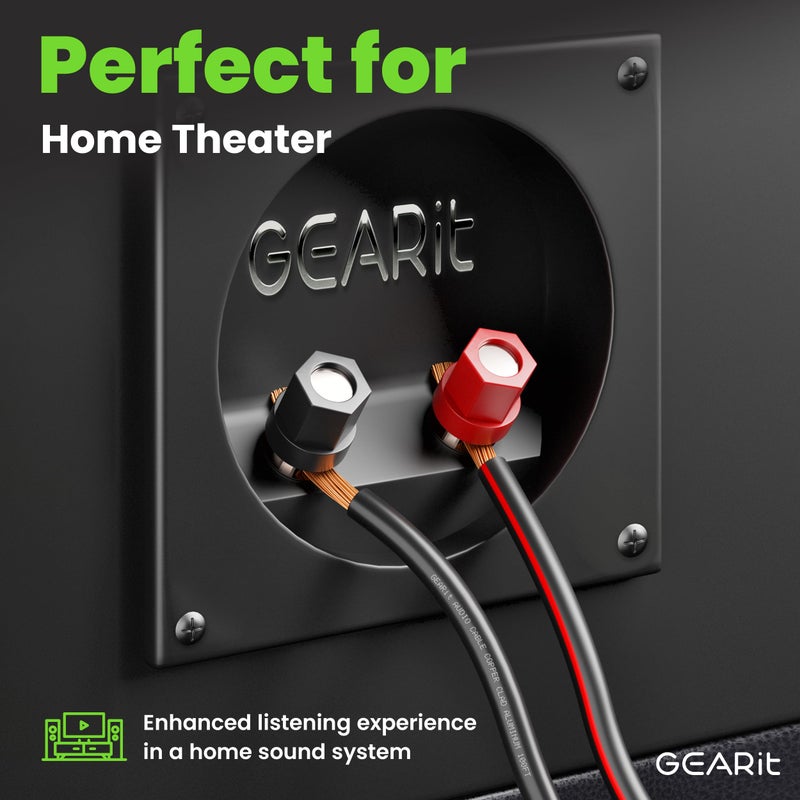 GearIT Speaker Wire 16 Gauge, GearIT Pro Series 16/2 AWG Speaker Cable (100 Feet / 30.48 Meters) Great Use for Home Theater Speakers and Car Speakers Black - Image 5