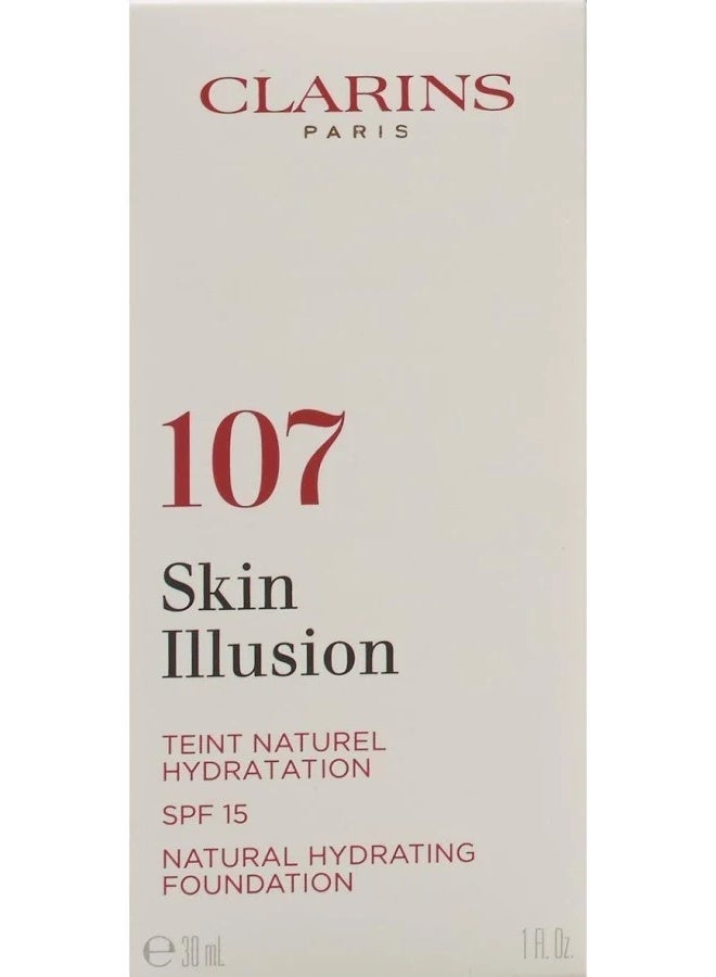 Clarins Skin Illusion Foundation SPF15 107 Beige 30ml - Image 2