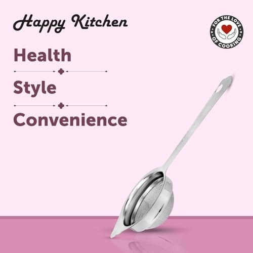 Fackelmann Happy Kitchen Food Grade Stainless Steel Tea Strainer Small | Chai Chalni | Strong Durable and Rust Resistant | Dishwasher Safe | Bend Proof | Ideal for Tea, Coffee, Juice - 7.5cm, Silver - Image 3