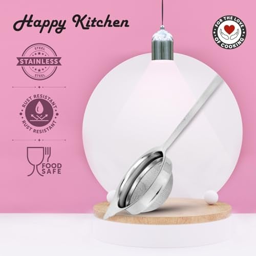 Fackelmann Happy Kitchen Food Grade Stainless Steel Tea Strainer Small | Chai Chalni | Strong Durable and Rust Resistant | Dishwasher Safe | Bend Proof | Ideal for Tea, Coffee, Juice - 7.5cm, Silver - Image 5