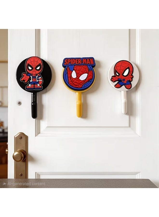 SPIDERMAN 3-Pack Spiderman Themed Decorative Hooks - Image 3