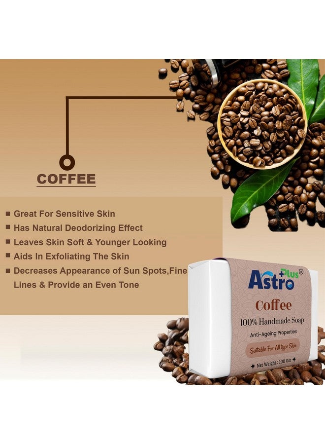 ASTRO PLUS + Astro Plus+ Coffee Hand-Made Soap Natural Handcrafted Coffee Soap Bar | Perfect for Face & Body (4 pieces) - Image 4
