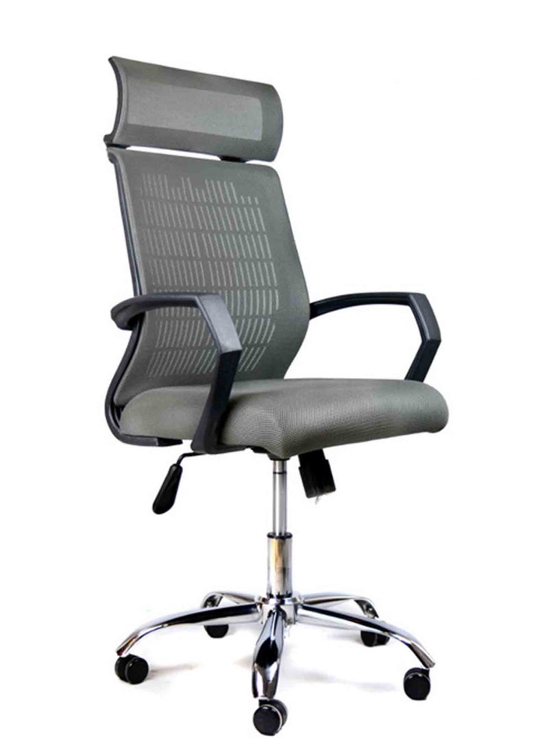 elhelow style Ergonomic Grey Modern Chair 50X50X110 Cm  - Image 1