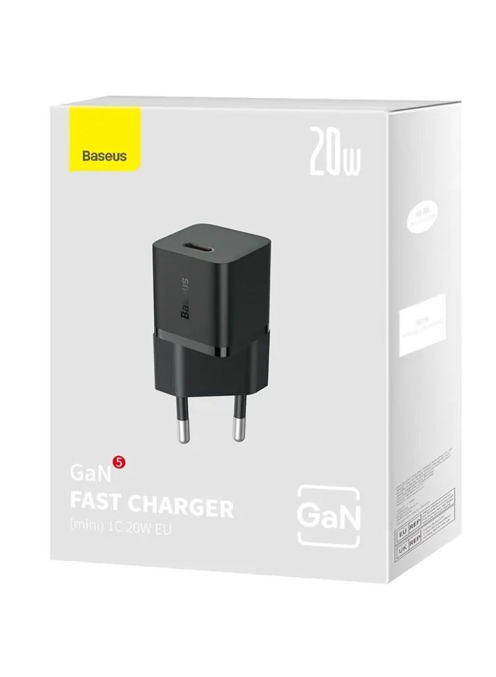 بيسوس شاحن سريع OS-Baseus GaN5 (صغير) 1C 20W EU - Image 1