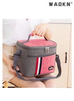 WAOKN Large Capacity Multifunctional Lunch Bag Insulated Lunch Box Large Portable Refrigerated Handbag Men And Women Adult Office One-shoulder Handbag Leakproof And Waterproof  - Image 4