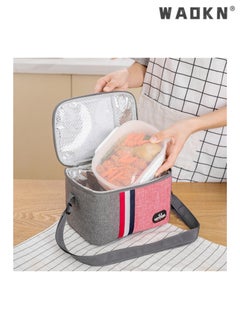 WAOKN Large Capacity Multifunctional Lunch Bag Insulated Lunch Box Large Portable Refrigerated Handbag Men And Women Adult Office One-shoulder Handbag Leakproof And Waterproof  - Image 2