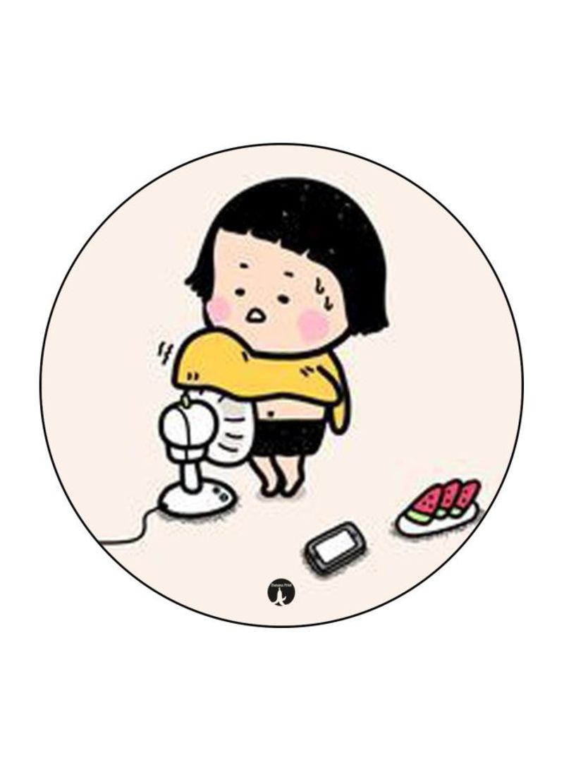 RKN A Girl Printed Badge Yellow/Black/White - Image 1