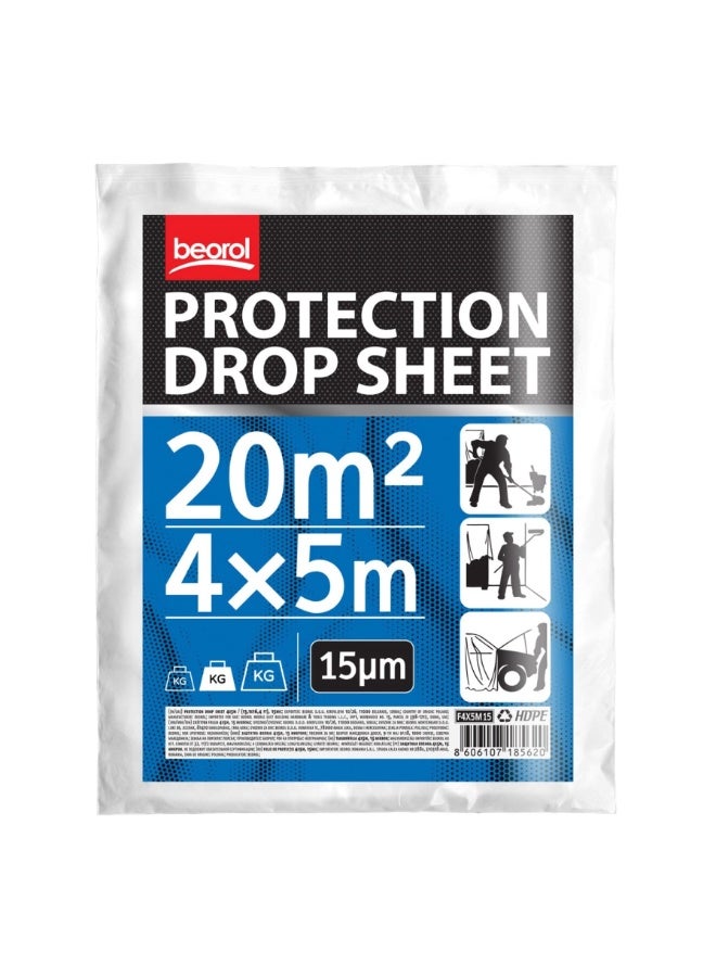 Beorol Protection Drop Sheet 4 X 5 M 15Um - Image 1