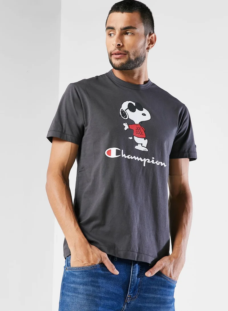 Champion Peanuts Logo T-Shirt