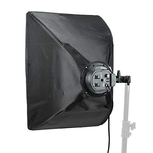 HIFFIN® Set Photography Equipment Kit 50cmx70cm Softbox with 5 in 1 E27 Photo Studio Bulb Holder Base Socket Lamp Bulb Holder Adapter for Photo Video Studio Softbox Video Light - Black - Image 3