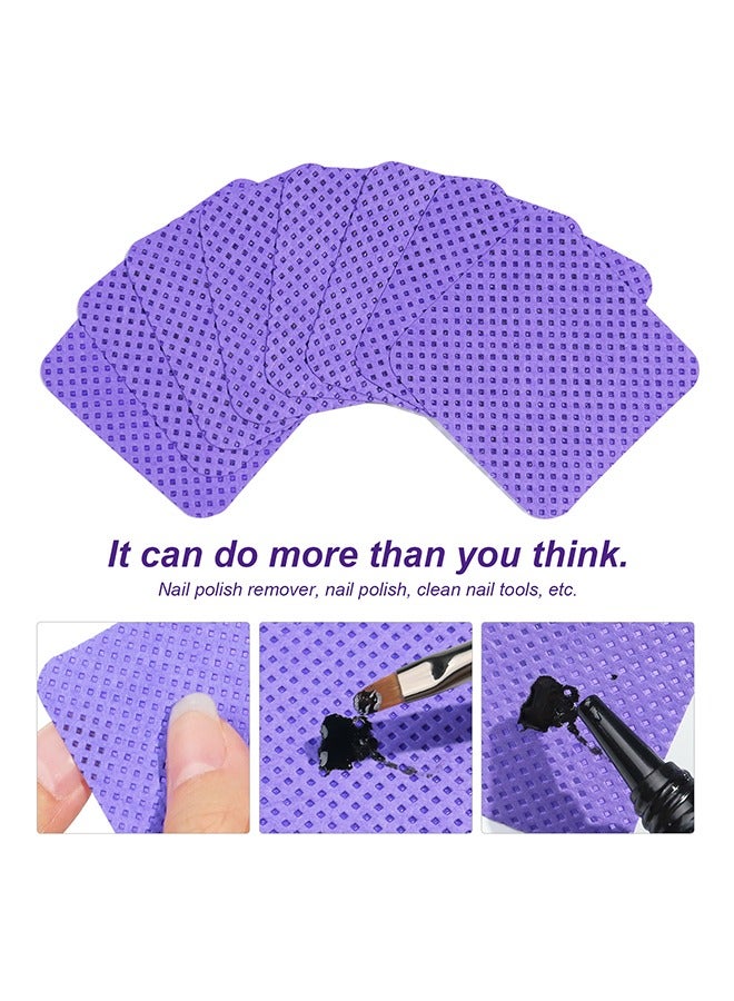 Beyond 1200 Pcs Lint-free Nail Wipes, Three-Layer Super Absorbent Nail remover towel, Eyelash Extension Wipes for Nail Art (Purple) - Image 3