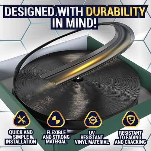 LATCH.IT 7/8" Black RV Trim Molding Insert | 100-Feet RV Molding Exterior | UV-Resistant & Durable Vinyl Trim Insert | Weatherproof & Flexible Rubber Seal Strip for RVs & Campers - Image 3