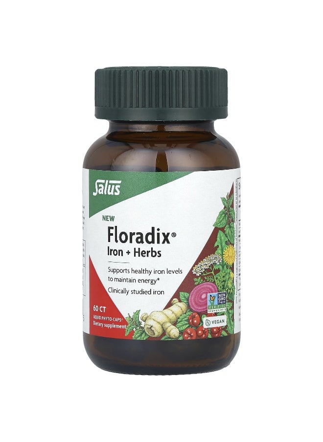 Floradix - Floradix, Floradix® Iron + Herbs, 60 Liquid Phyto-Caps - Image 1