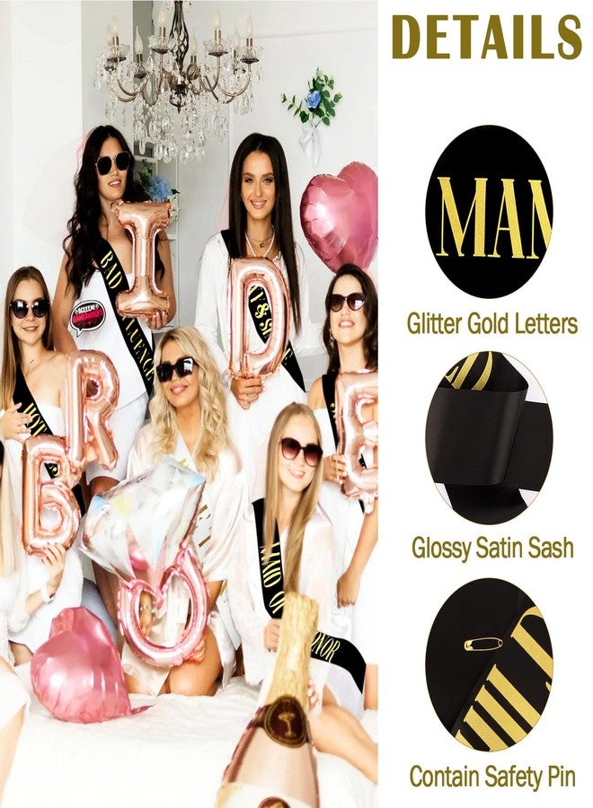 KICOSY 12 Pack Bachelorette Party Sash Set - Bride to Be Sash + 11 Funny Group Sashes for Bridal Shower, Engagement Celebration & Girls’ Night Out, Includes Safety Pins - Image 4