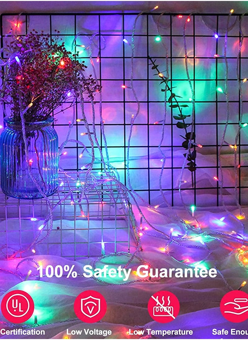 PAMEER - Multicolor LED String Lights White Wire Plug-in 50mtr 500 LEDs String Home Decorative LED Strip for Christmas EID Ramadan Diwali and Wedding Parties Decoration 8-Mode Box Button Control ON OFF - Image 1