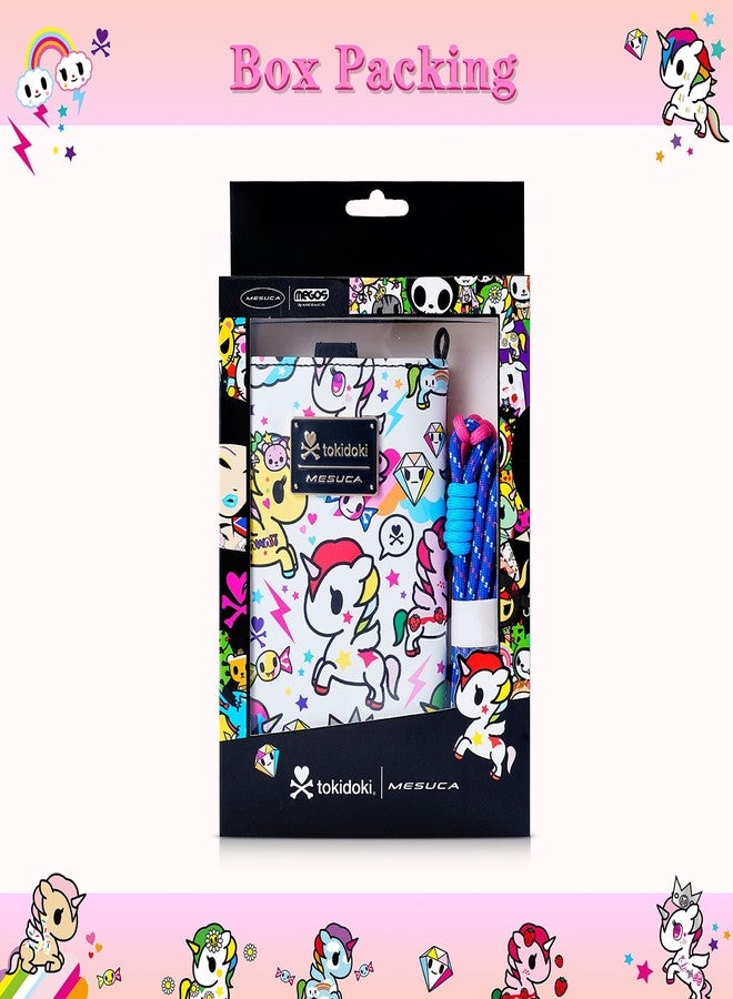 MESUCA Tokidoki Unicorno PU Leather Crossbody Cell Phone Purse Kawaii Cute Lightweight Shoulder Bag Wallet Credit Card for Women (White) - Image 5