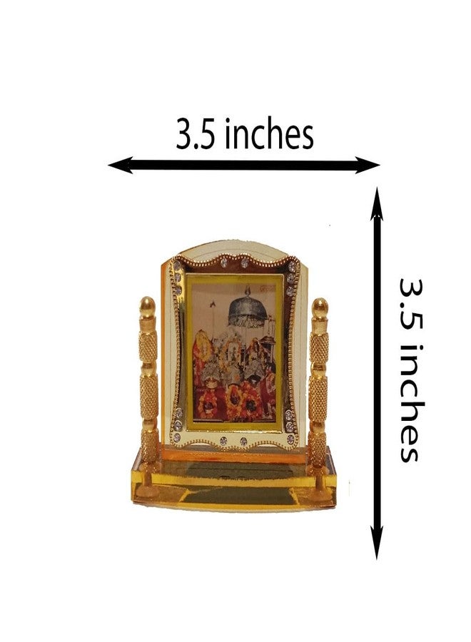 BEXCO Goddess Vaishno Devi MATA Darbar pindis photoframe for Pooja, Home Temple, Acrylic Metal Statue for Car Dashboard and Home Decor - Image 2