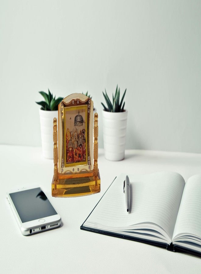 BEXCO Goddess Vaishno Devi MATA Darbar pindis photoframe for Pooja, Home Temple, Acrylic Metal Statue for Car Dashboard and Home Decor - Image 4