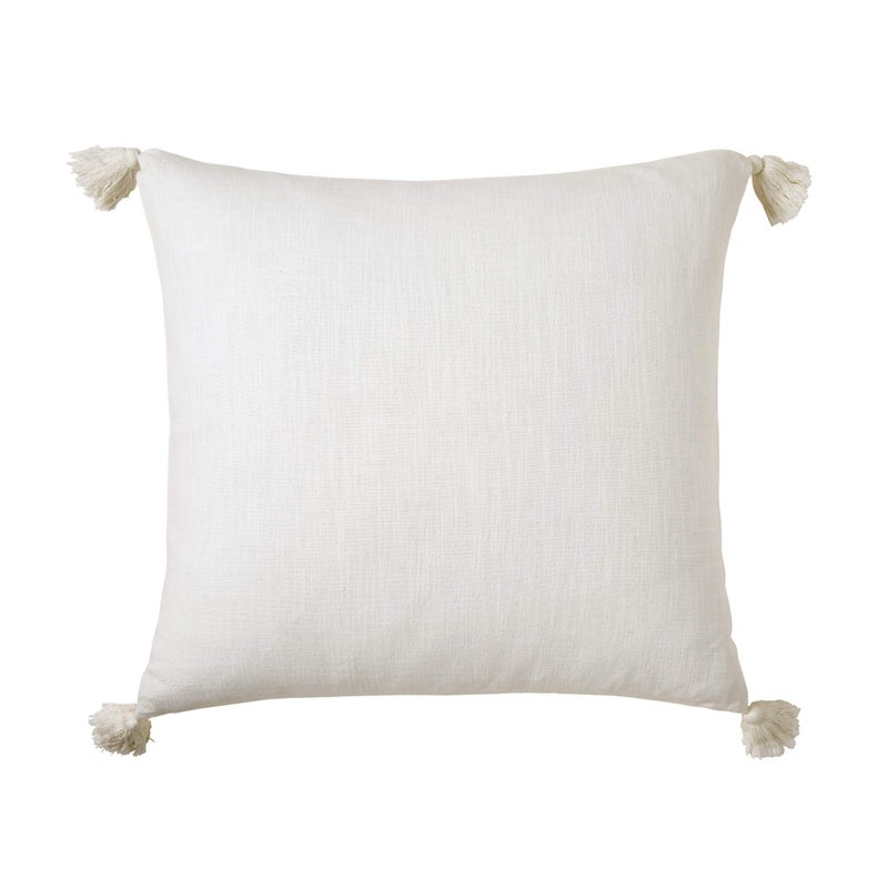 Peri Home Peri Home Tassel Textured Cotton Euro Sham 26 x 26 White 