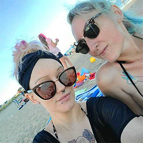 Artilady 6 Pack Wide Boho Headbands for Women - Soft Yoga Elastic Hair Bands for Girls Workout Running Sport Headwrap Non-slip Breathable (Solid) - Image 2