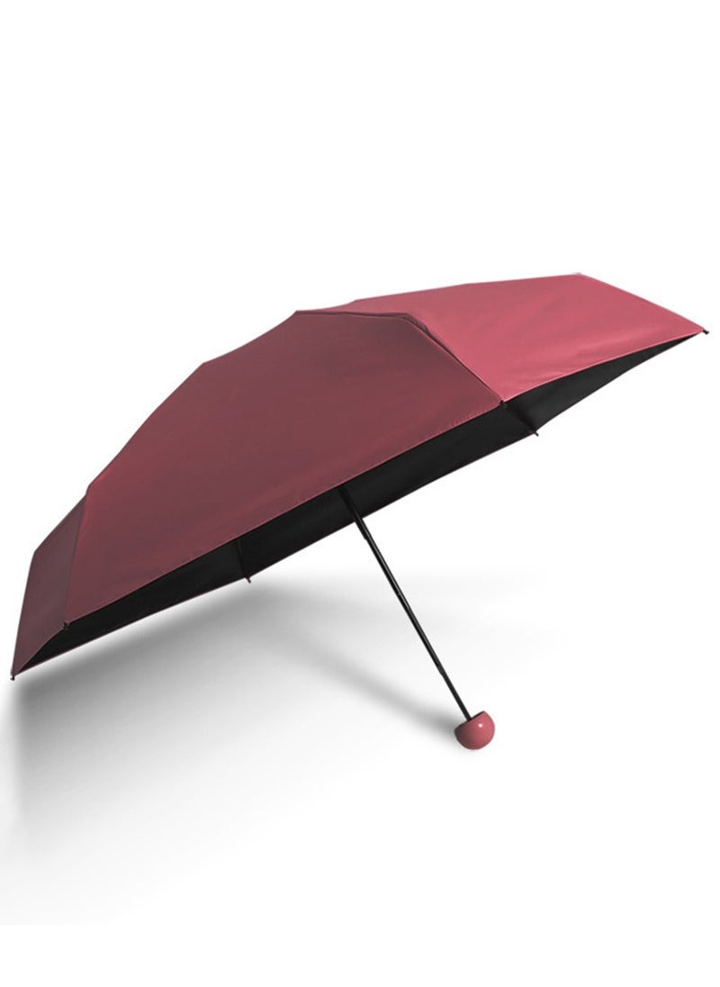 Generic Mini Travel Portable Capsule Shape Umbrella Small Folding Lightweight Sun  Rain Umbrellas UV Protection For Women Men Compact Small Pocket Parasol  - Image 2