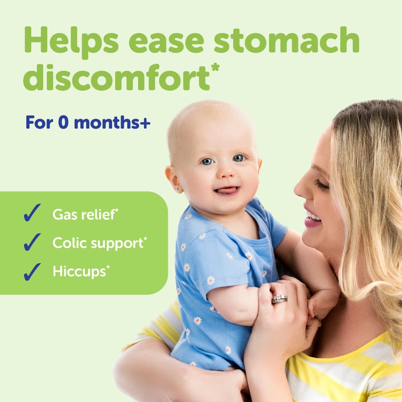 Ddrops Baby Tummy Relief Liquid Drops, Organic Gripe Water for Newborns, Relief from Gas, Colic, Fussiness and Hiccups, Just One Drop, Herbal Ingredients, 120 Drops - Image 2