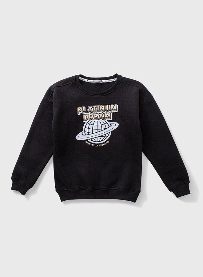 اون كيدز سويت شيرت للأولاد اليافعين مبطن فليس